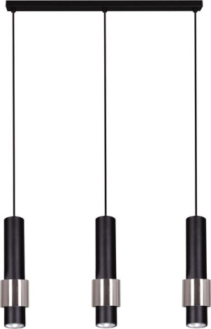 Lampa wisząca nowoczesna czarna tuba Kaja NIKOS   K-4714