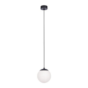 Lampa wisząca metal czarna biały klosz Kaja SAVOY K-4920