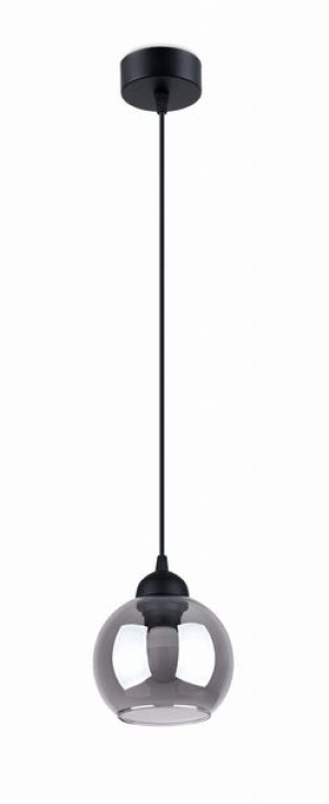 Lampa wisząca Sollux ALINO czarna szklana kula E27 SL.1141