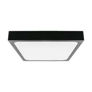 Plafon LED Kwadrat V-TAC 24W IP44 30x30cm Czarny VT-8624 ciepła