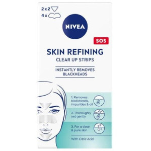 Nivea Skin Refining, oczyszczające plastry przeciw zaskórnikom, 8 szt.