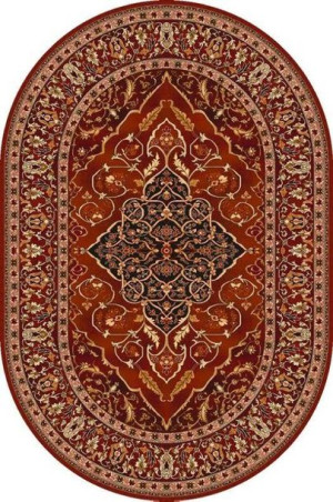 Dywan wełniany do salonu LEYLA Owal Rubin ISFAHAN