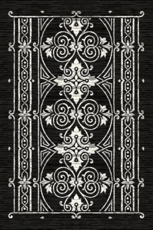 Dywan wełniany do salonu PORTA Czarny SPLENDOR
