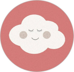 Dywan dziecięcy CLOUD Róż Koło SOFT
