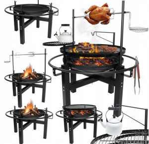 Palenisko Ogrodowe Grill 5W1 Ruszt Rożen Obrotowy