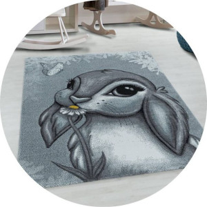 Dywan dziecięcy KRÓLICZEK RABBIT Niebieski koło FANY