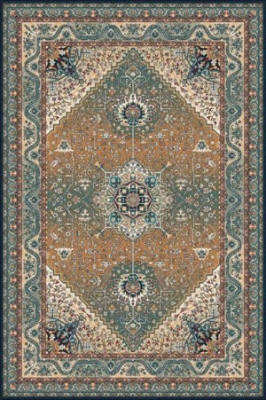 Dywan wełniany do salonu ARETUZA Szmaragd ISFAHAN