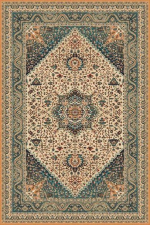 Dywan wełniany do salonu ARETUZA Miedziany ISFAHAN