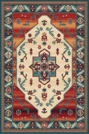 Dywan wełniany do salonu TEREUS Szmaragd ISFAHAN