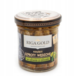 Szproty wędzone książęce w oliwie Riga Gold 90g