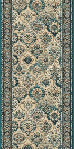 Dywan wełniany do salonu FORENZA Szmaragd Chodnik ISFAHAN
