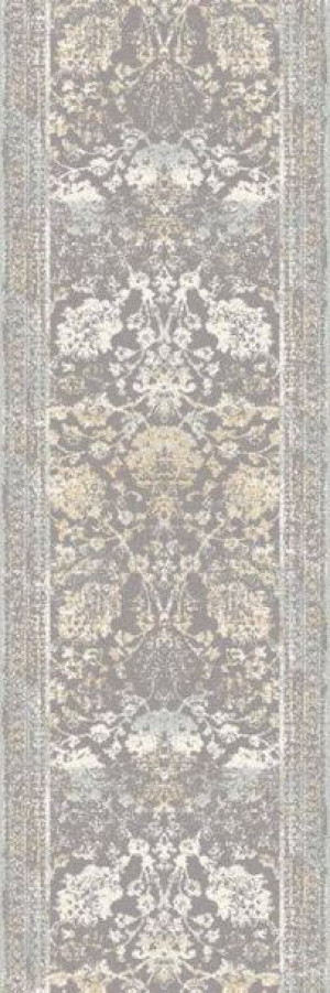 Dywan wełniany do salonu BROOKS Szary Chodnik NATURAL