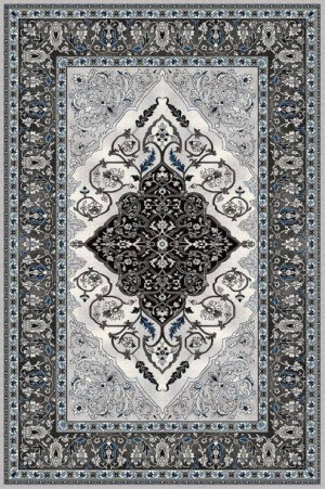 Dywan wełniany do salonu LEYLA Szary ISFAHAN