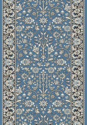 Dywan wełniany do salonu ITAMAR Niebieski Chodnik ISFAHAN