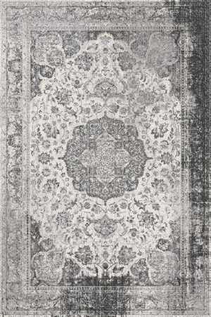 Dywan wełniany do salonu OKUTAN Szary ISFAHAN