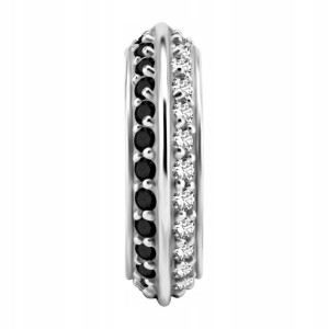 SS316L hinged segment ring 1,2x12 CONCH m32 BK/WH