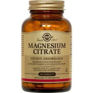 Solgar Magnesium Citrate (cytrynian Magnezu) 60 Tabletek