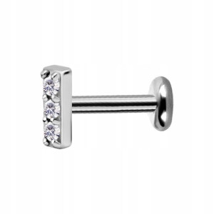 SS316L labret internal 1,2x8 ozdoba WH m50