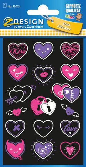 Naklejki Z-Design Neon Sticker serca Avery