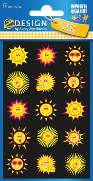 Naklejki Z-Design Neon Sticker Słońce Avery