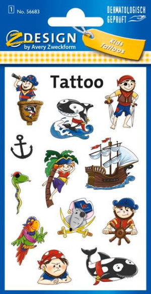 Naklejki Z-Design tatuaże - piraci dziecięce 56683 Avery