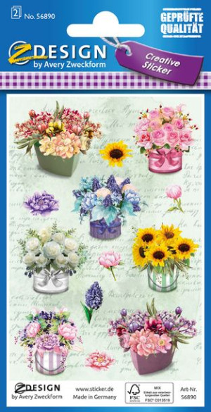 Naklejki Z-Design Creative kwiaty bukiety Avery