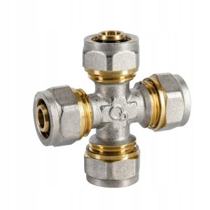 Czwórnik 20 x 20 x 20 x 20 PEX skręcany Diamond