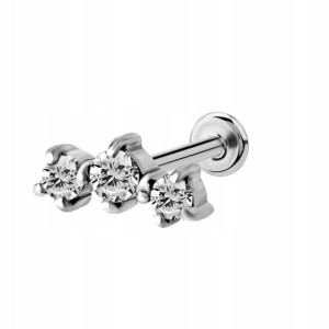 SS316L labret 1,2x6 z odkręcaną ozdobą WH m05