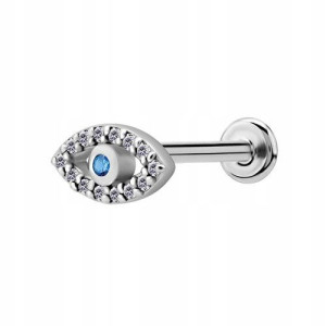 SS316L labret 1,2x8 odkręcana ozdoba WH m57L