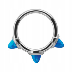 SS316L hinged segment ring 1,2x8 opal 3mm BL