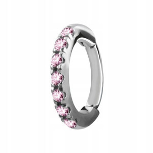 SS316L hinged owal 1,2x5 cyrkonie PI rook tragus