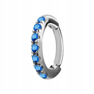 SS316L hinged owal 1,2x5 cyrkonie BL rook tragus