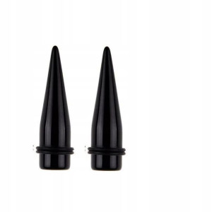 Para akrylowych rozpychaczy taper czarny 16mm 2szt