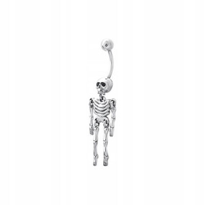 SS316L Kolczyk do pępka 1,6x8 SKELETON