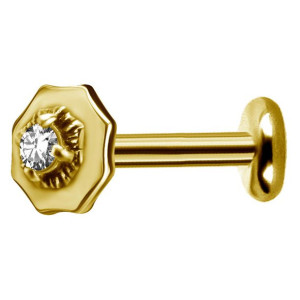 SS316L BG labret internal 1,2x8 ozdoba WH m09L