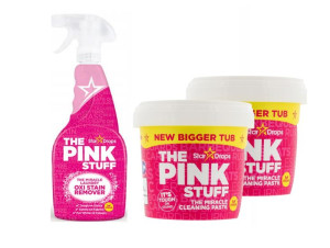 Zestaw 2x PINK STUFF Pasta czyszcząca + Odplamiacz