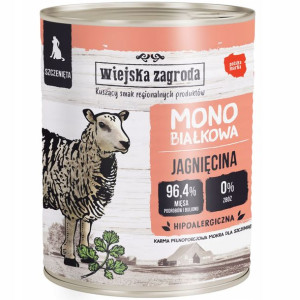 WIEJSKA ZAGRODA karma szczeniąt jagnięcina 800g