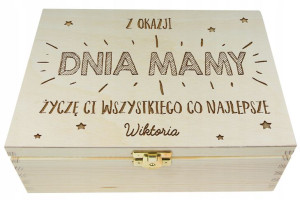 Herbaciarka Dla Mamy Z Grawerem Dzień Matki Prezent Pudełko Na Herbatę