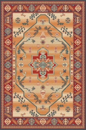 Dywan wełniany do salonu TEREUS Miedziany ISFAHAN