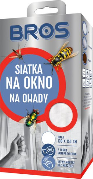 Siatka na okno na owady 130x150 biała