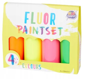 Zestaw farb do malowania neon 4x50 ml żółty