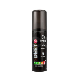 VACO STRONG 50 Płyn na kleszcze, komary i meszki DEET 50% + Geraniol - 80 m