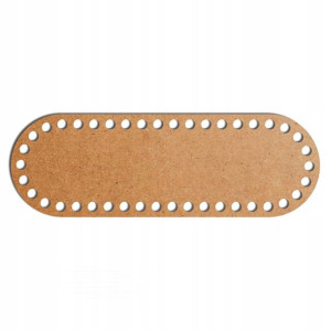 otwory szara baza dno koszyka 10x30cm owalna HDF