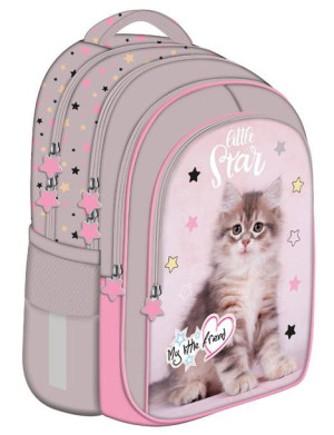Plecak szkolny BPL-58 My Little Friend grey Cat