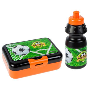 Bidon + pudełko śniadaniowe Football STARPAK