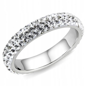 Pierścionek obrączka LUXURY CRYSTAL rozmiar 8