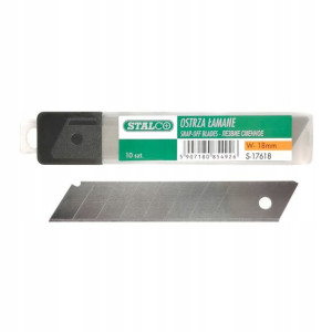 Ostrza Łamane Zapasowe 18Mm Stalco 10Szt S-17618
