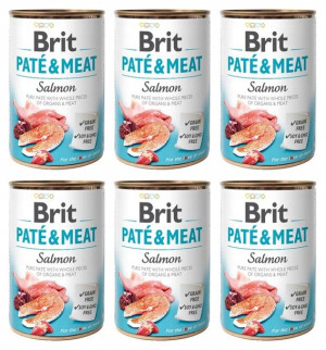 Brit Pate&Meat Dog Salmon Tuńczyk 6 x 400 g