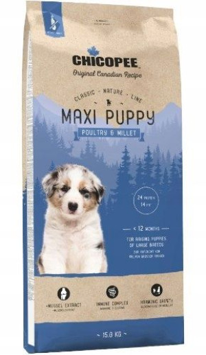 Chicopee Maxi Puppy 15 kg - karma dla szczeniaków