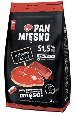 PAN MIĘSKO Wołowina z Koziną 3 kg